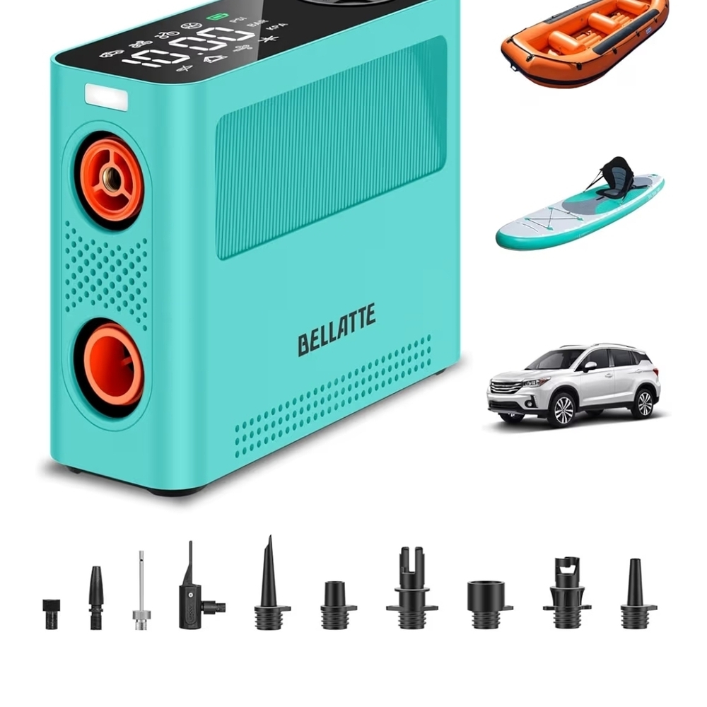 Bellatte Electric Air Pump in Teal